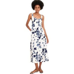 Old Navy Fit & Flare Sleeveless Linen-Blend Midi Dress